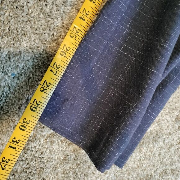 Ann Taylor Blue The High Rise Trouser Pant Crosshatch Sz 8P - Picture 6 of 9